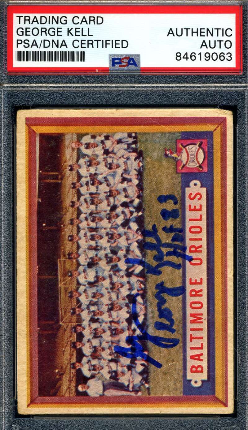 George Kell PSA DNA Signed 1957 Topps Autograph