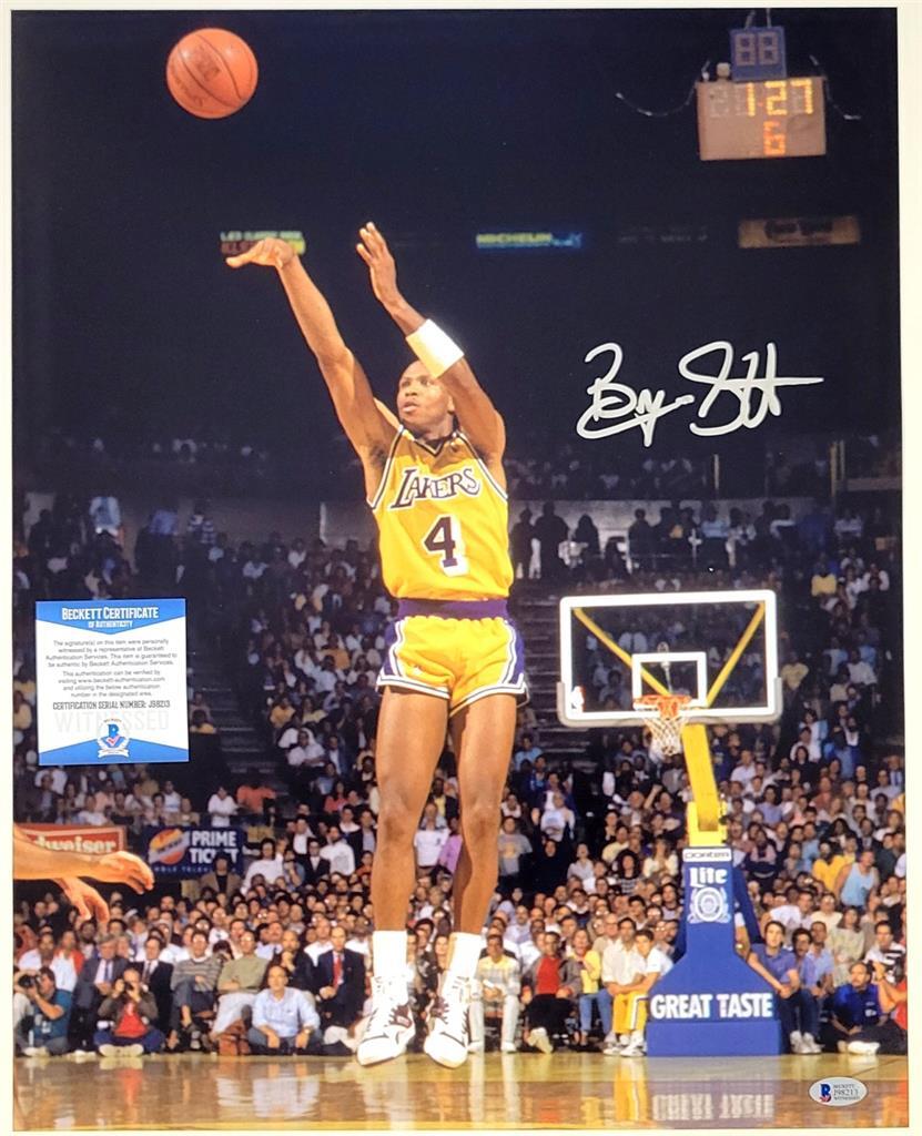 Byron Scott signed Los Angeles Lakers 16x20 photo autograph BAS Beckett Witness