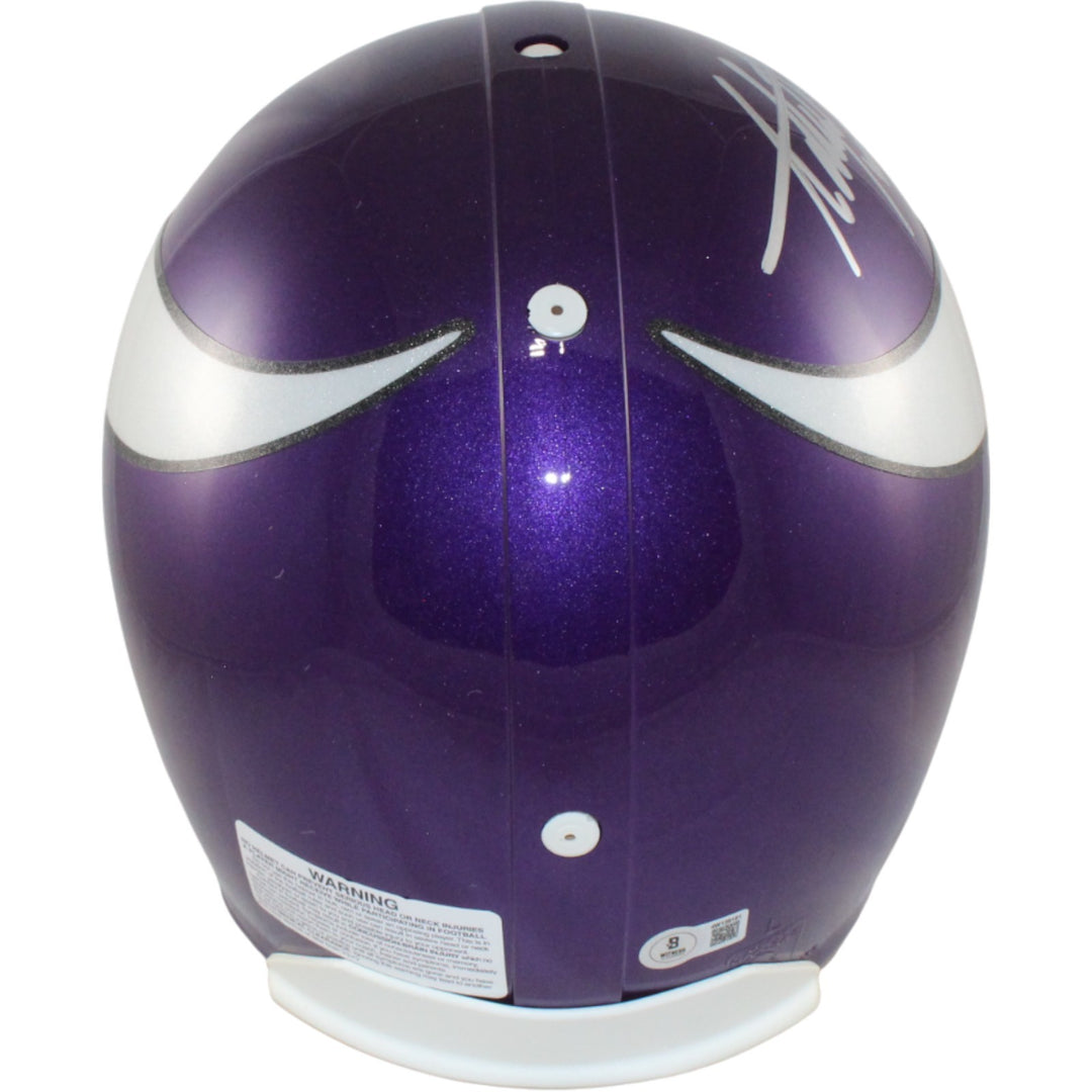 Adrian Peterson Signed Minnesota Vikings Pro VSR4 TB 3 insc Helmet Beckett 54599