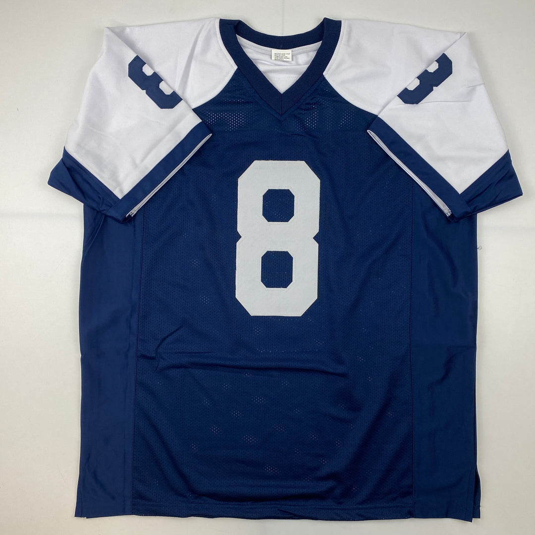 Facsimile Autographed Troy Aikman Dallas TG Reprint Laser Jersey Size Men's XL