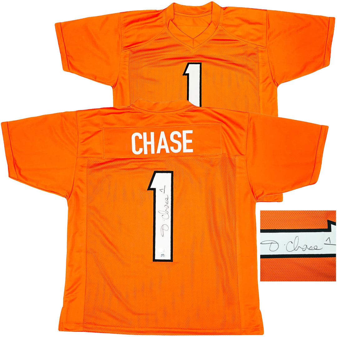 Cincinnati Bengals Ja'Marr Chase Autographed Signed Orange Jersey Beckett Wit