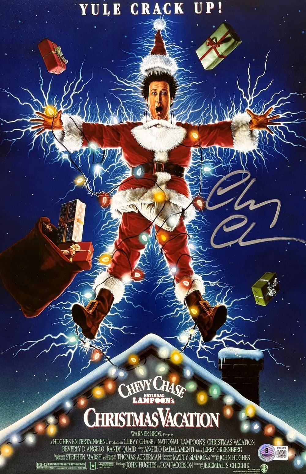 Chevy Chase Signed 11x17 National Lampoon's Christmas Vacation Photo BAS