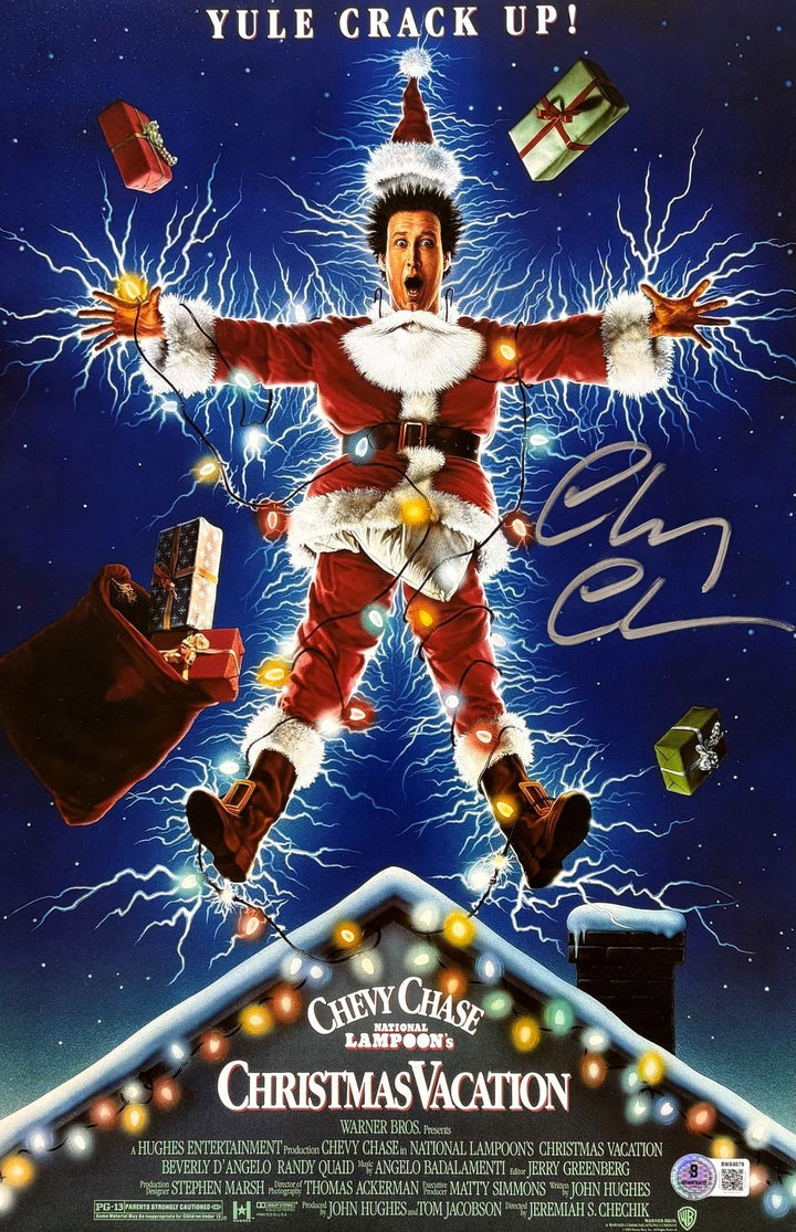 Chevy Chase Signed 11x17 National Lampoon's Christmas Vacation Photo BAS