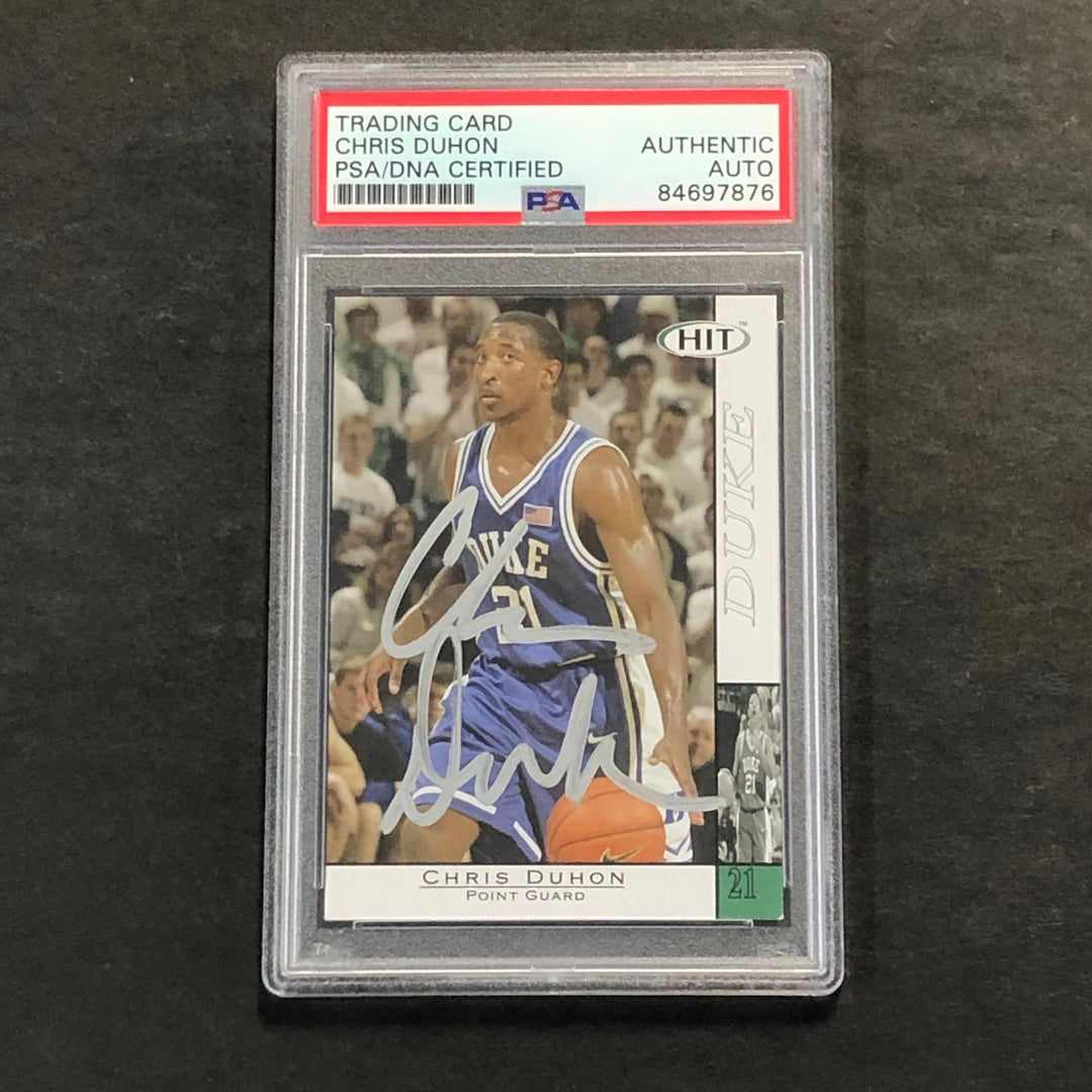 2004 SAGE Hit #21 Chris Duhon Signed Card AUTO PSA Slabbed