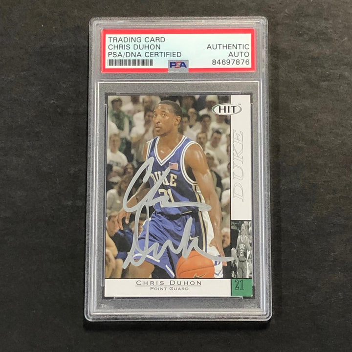 2004 SAGE Hit #21 Chris Duhon Signed Card AUTO PSA Slabbed