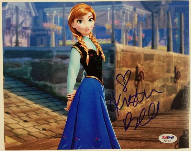 KRISTEN BELL signed Disney FROZEN Anna 8x10 Photograph #2 w/ PSA/DNA + Proof