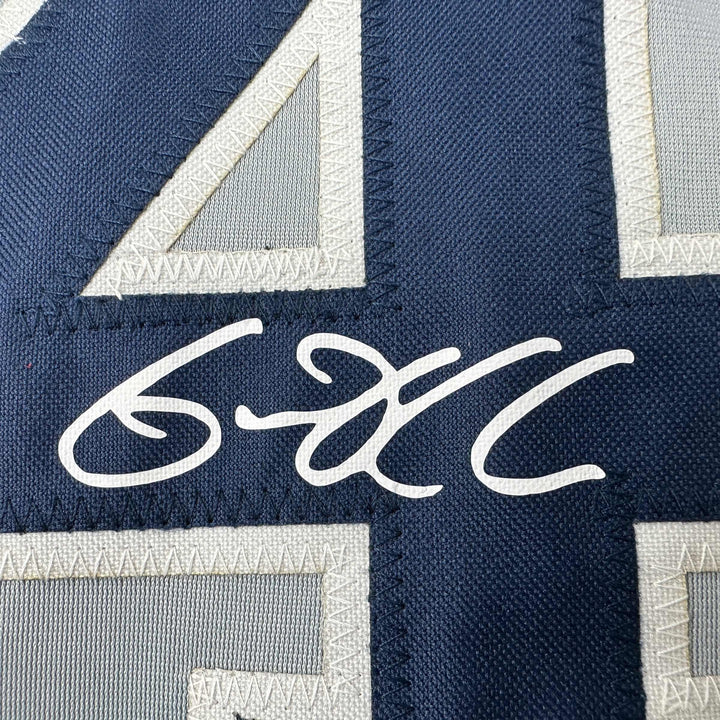 Facsimile Autographed Gerrit Cole New York Grey Reprint Jersey Size Men's XL