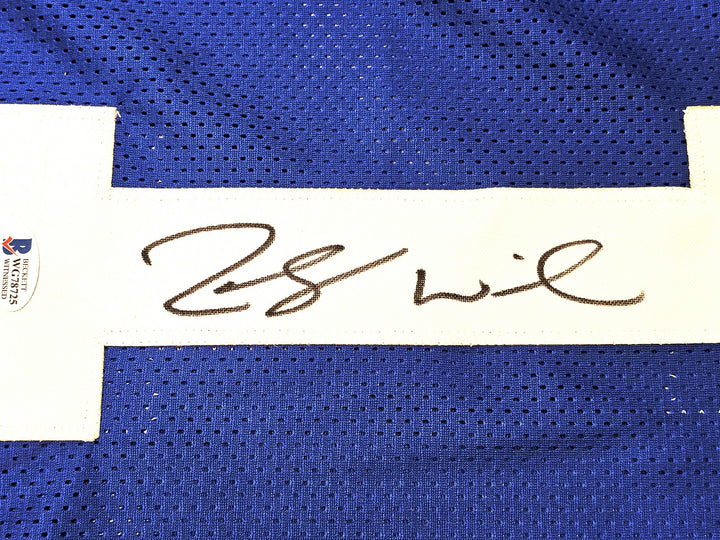 BYU Cougars Zach Wilson Signed Royal Blue Jersey Beckett BAS