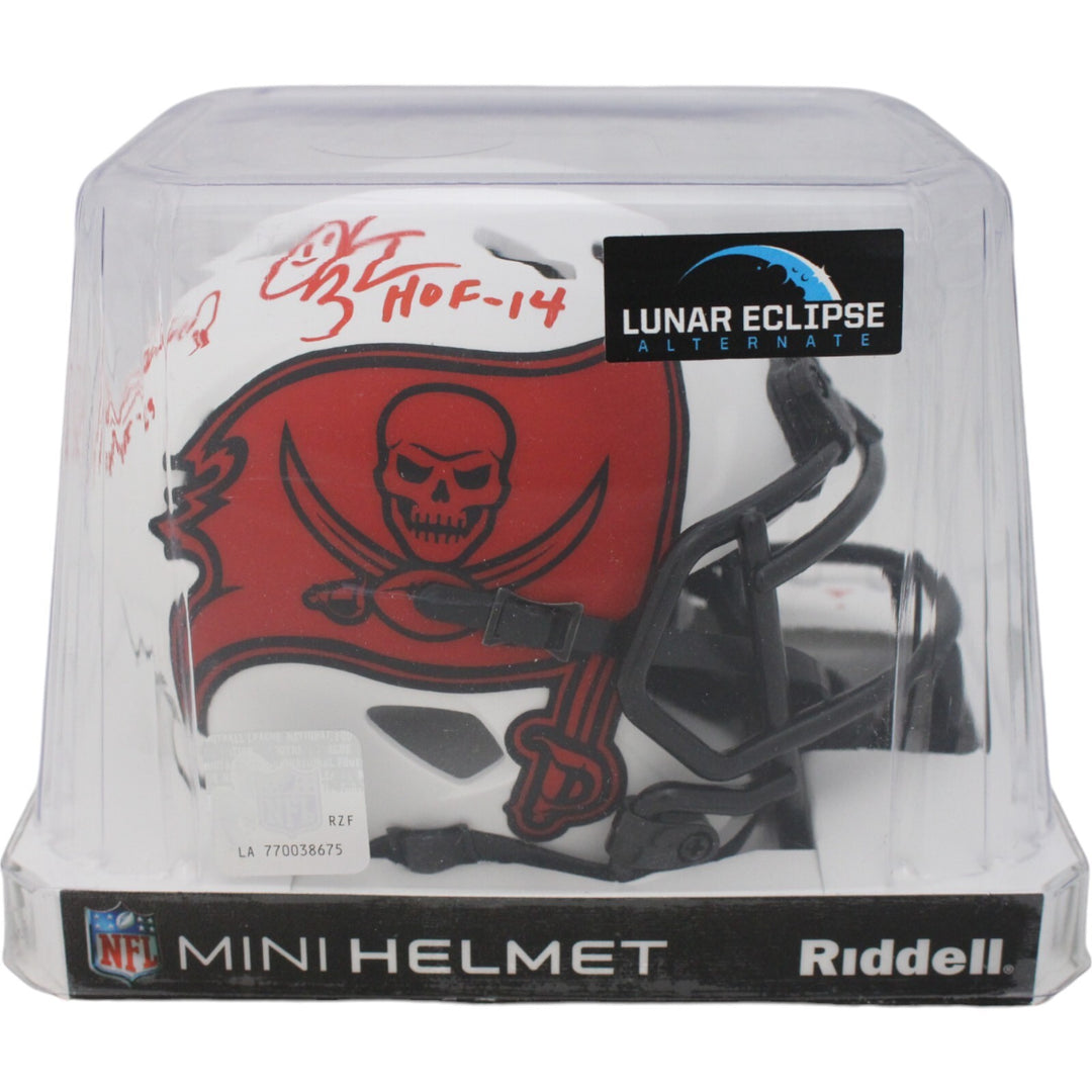 Lynch Sapp Barber Brooks Tampa Bay Buccaneers Lunar Mini Helmet Beckett 48054