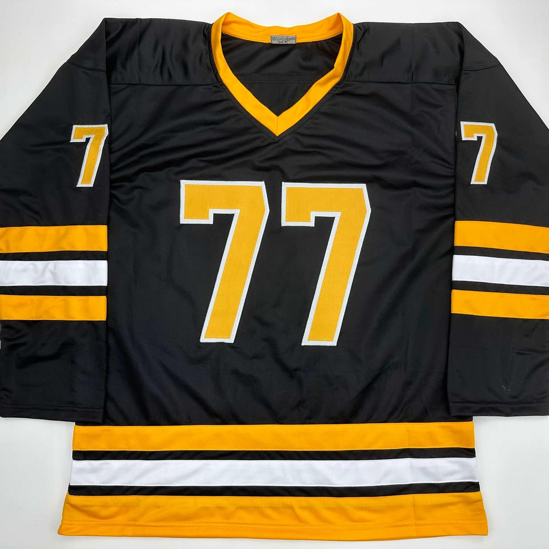 Facsimile Autographed Ray Bourque Boston Black Reprint Jersey Size Men's XL
