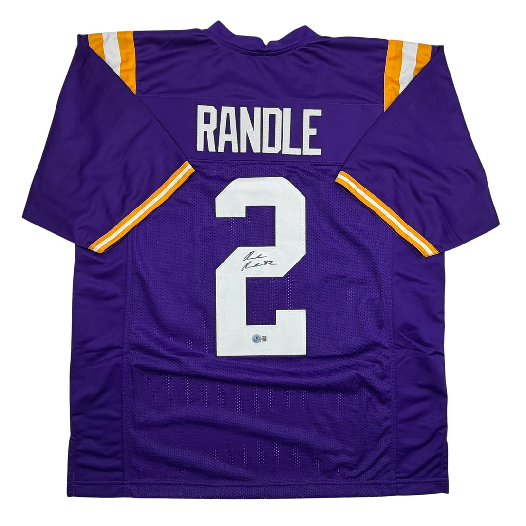 Autographed/Signed Rueben Randle LSU Purple College Football Jersey Beckett COA