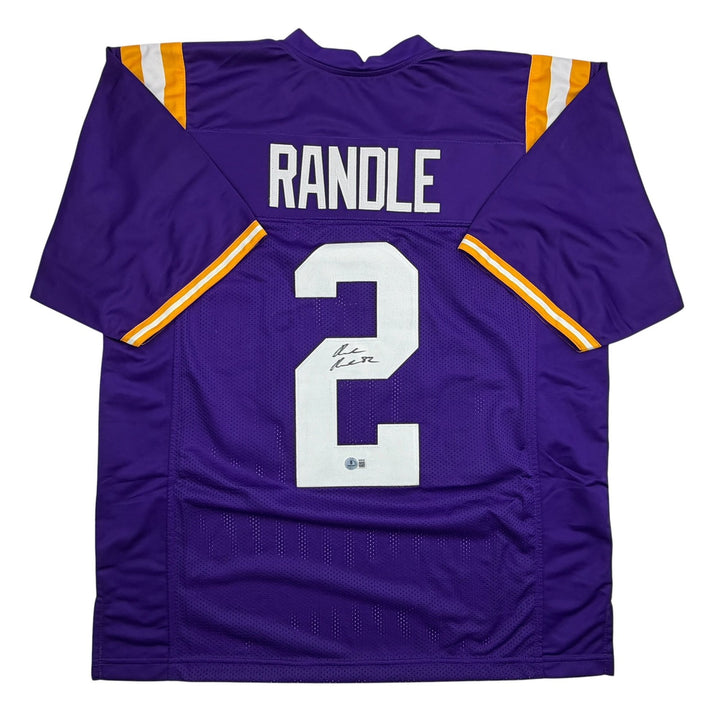 Autographed/Signed Rueben Randle LSU Purple College Football Jersey Beckett COA