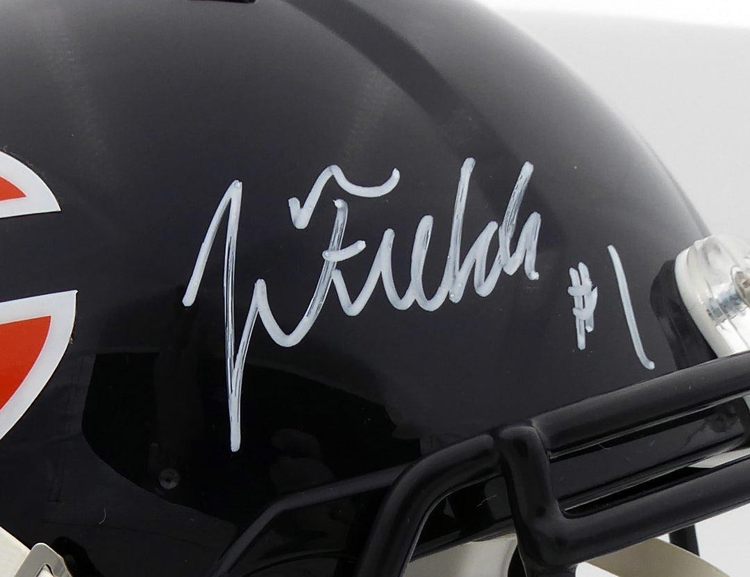 Justin Fields Signed Chicago Bears Blue Full Size Authentic Speed Helmet Beckett