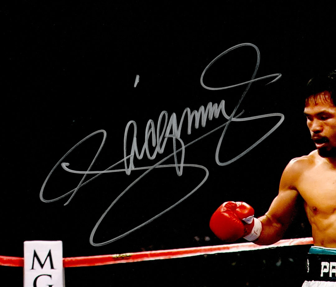 Manny Pacquiao Autographed 16x20 Photo Beckett BAS Witness