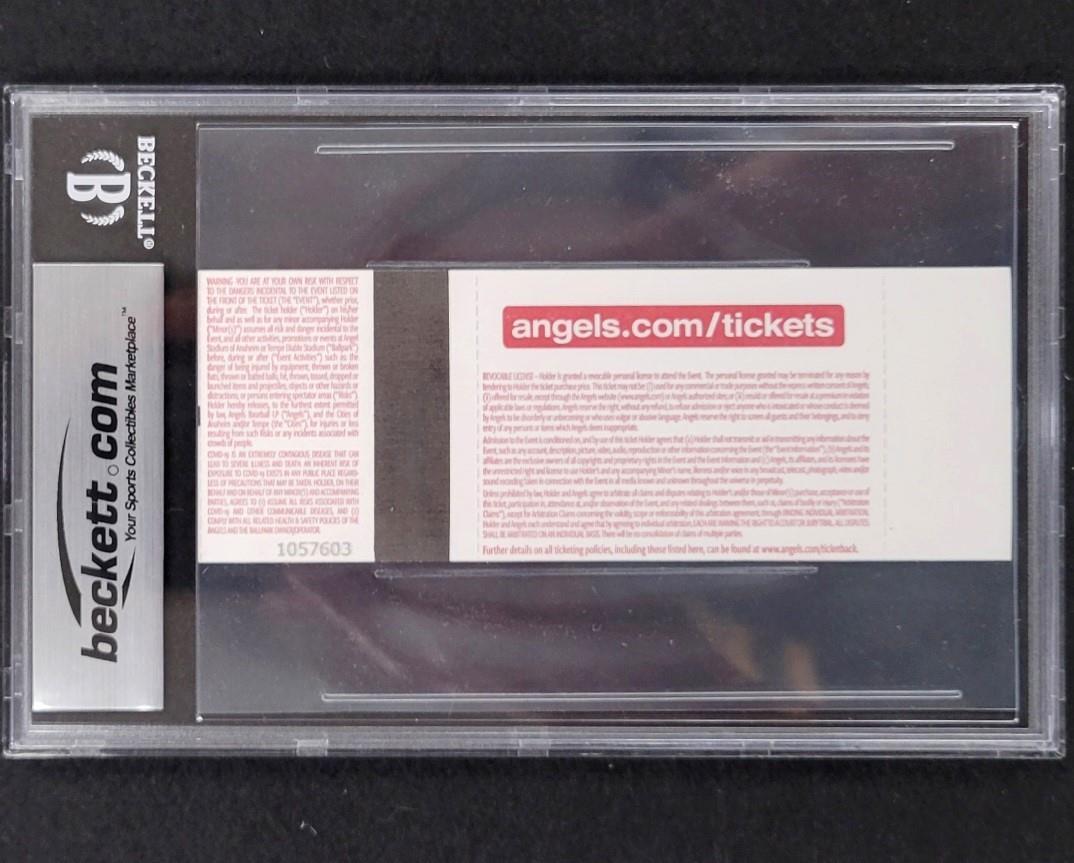 Nolan Schanuel signed "MLB Debut" Ticket autograph auto ~ BAS Beckett