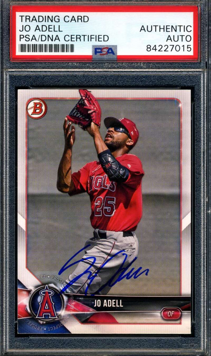 Jo Adell PSA DNA Coa Signed 2018 Bowman Rookie Autograph