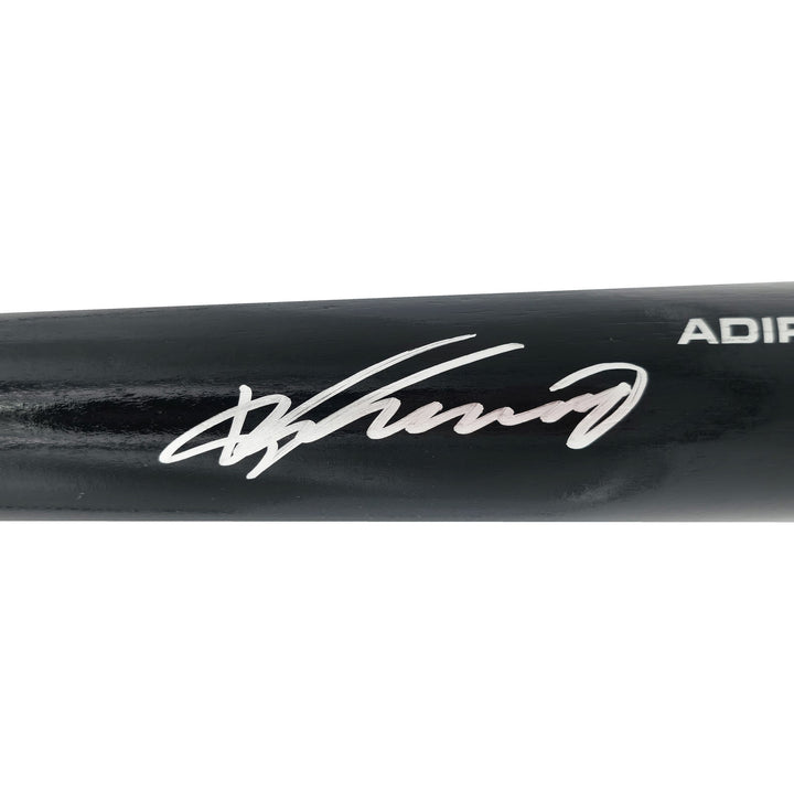 Vladimir Guerrero Sr. Signed Black Rawlings Adirondack Pro Baseball Bat Angels