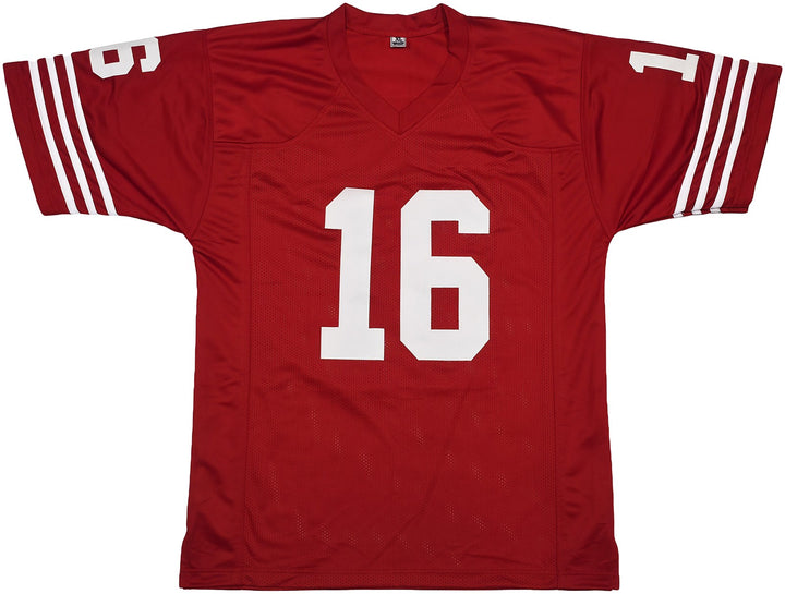 San Francisco 49ers Joe Montana Signed Red Jersey Beckett