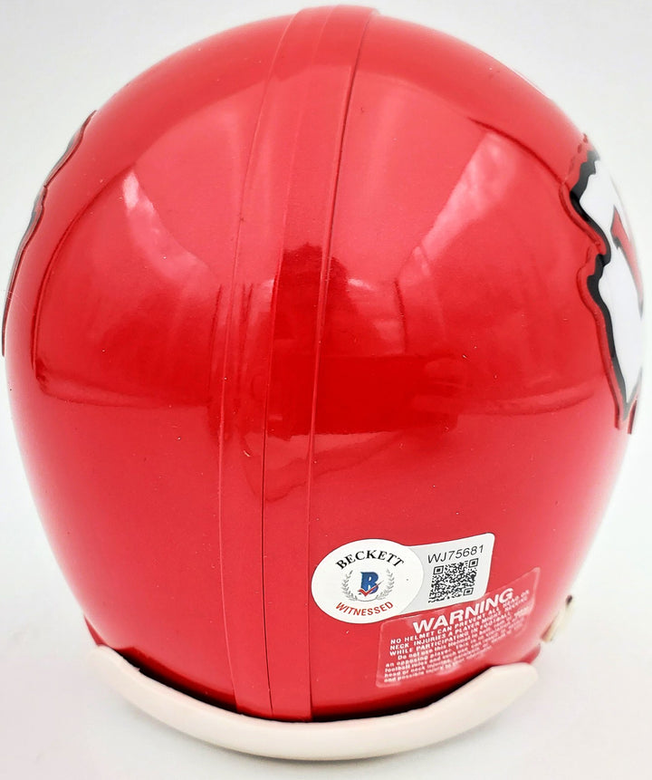 Clyde Edwards-Helaire Signed Kansas City Chiefs Red Mini Helmet Beckett BAS QR