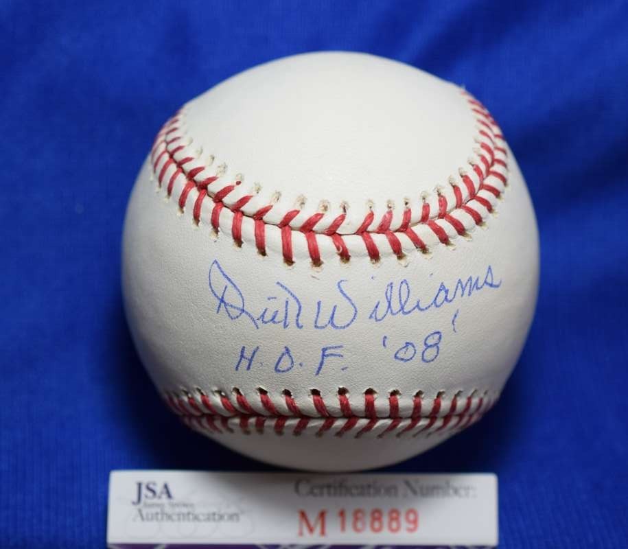 Dick Williams JSA COA Autograph Major League OML Signed Baseball HOF 08