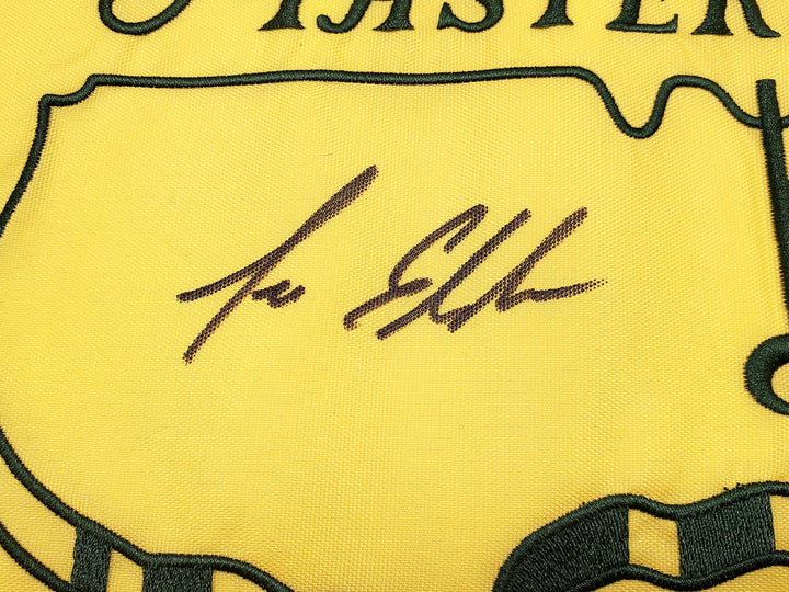 Lee Elder Autographed Signed Yellow 2021 Masters Pin Flag Beckett BAS
