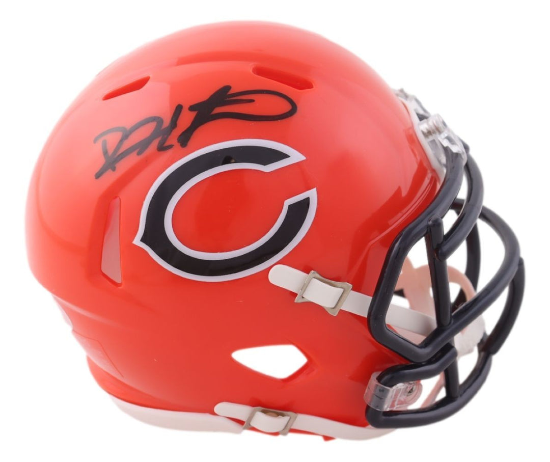 Devin Hester Signed Chicago Bears Orange Mini Speed Helmet PSA/DNA