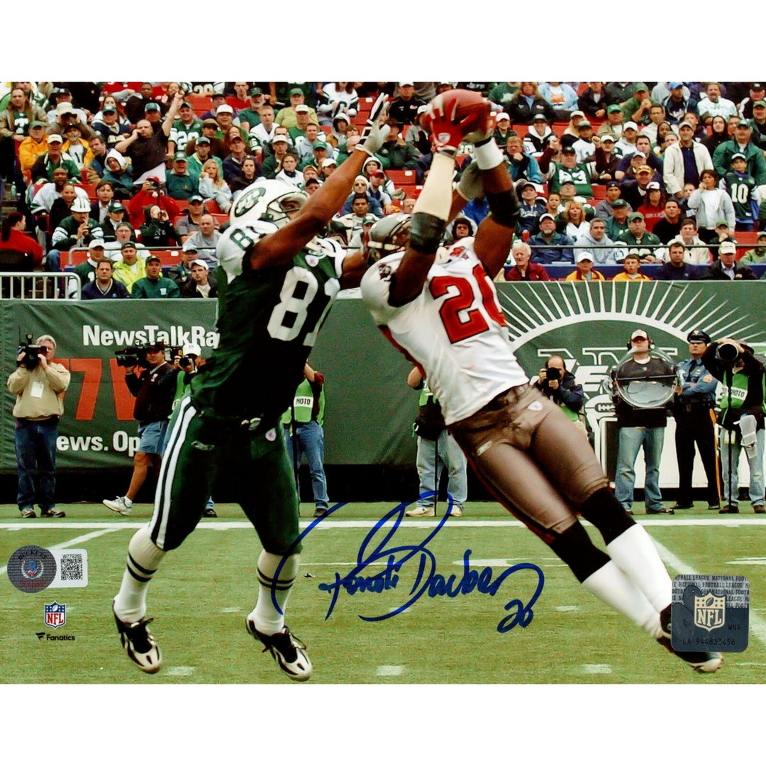 Ronde Barber Autographed Tampa Bay Buccaneers 8x10 Photo Beckett 42068