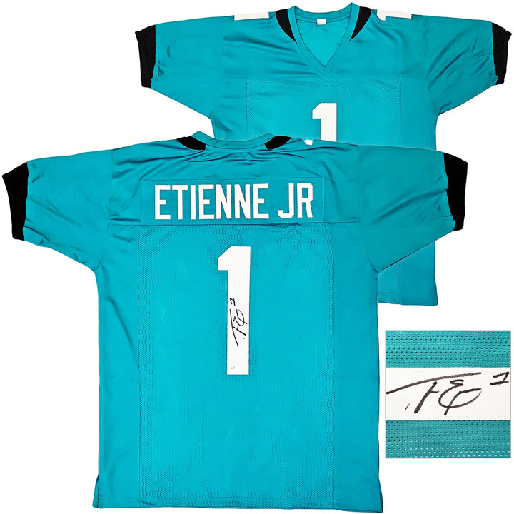 Jacksonville Jaguars Travis Etienne Signed Teal Jersey Beckett Witness
