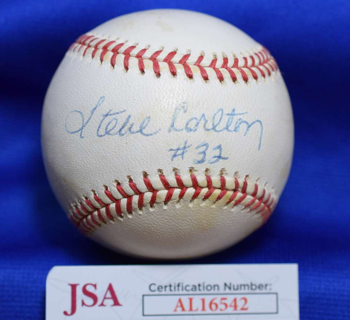 Steve Carlton HOF 94 JSA Coa Autograph National League ONL Signed Baseball