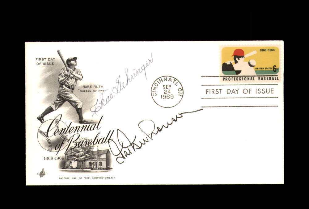 Charlie Gehringer Hal Newhouser PSA DNA Signed 1969 Centennial First Day Cover C