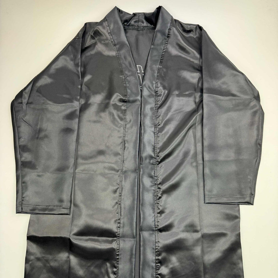 Autographed/Signed Ric Flair Nature Boy Black WWE Replica Robe JSA COA