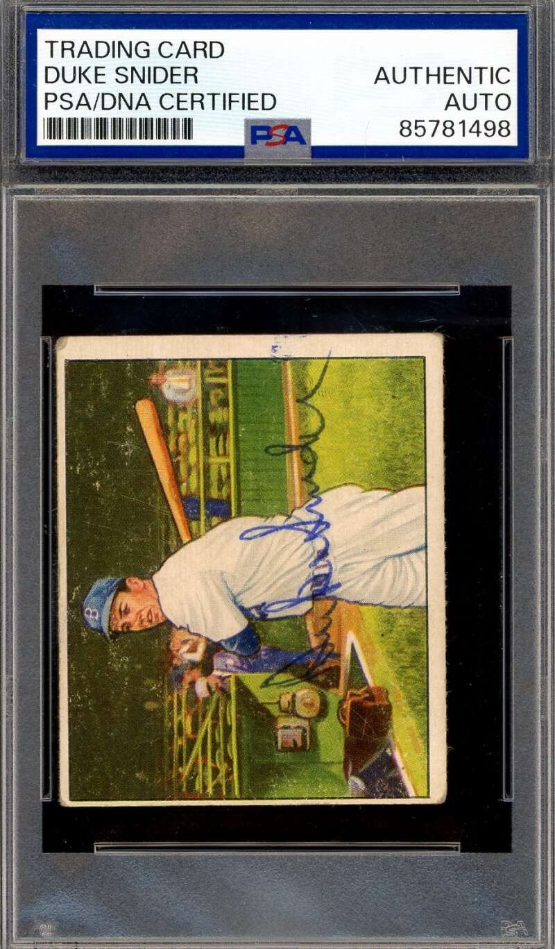 Duke Snider PSA DNA Vintage Signed 1950 Bowman Autograph