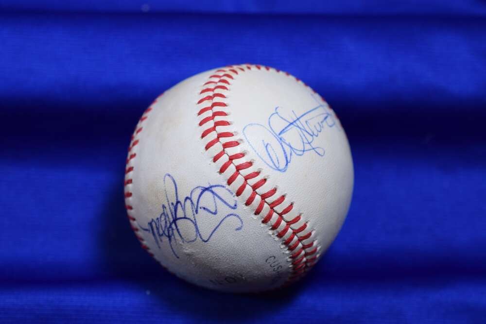 Dusty Baker Dave Stewart  PSA DNA Autograph Feeney National League ONL Signed Ba