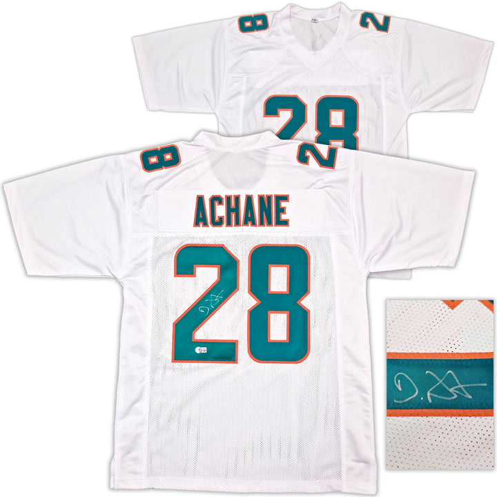 Miami Dolphins De'Von Achane Signed White Jersey Beckett Witness