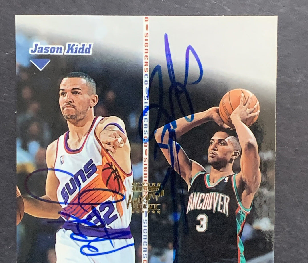 1998-99 STADIUM CLUB CO-SIGNERS JASON KIDD & SHAREEF ABDUR-RAHIM Mint Dual Auto