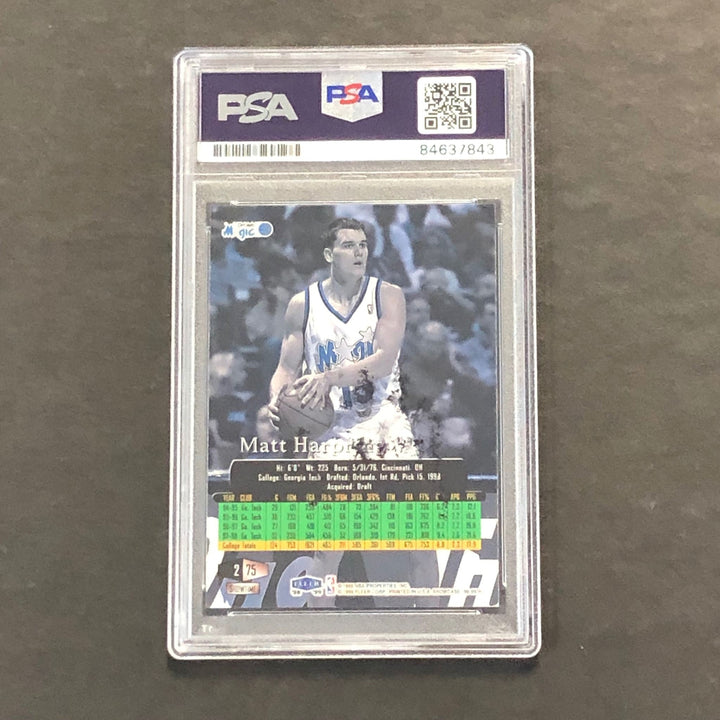 1998-99 Flair Showcase #275 Matt Harpring Signed Card AUTO PSA Slabbed Georgia T
