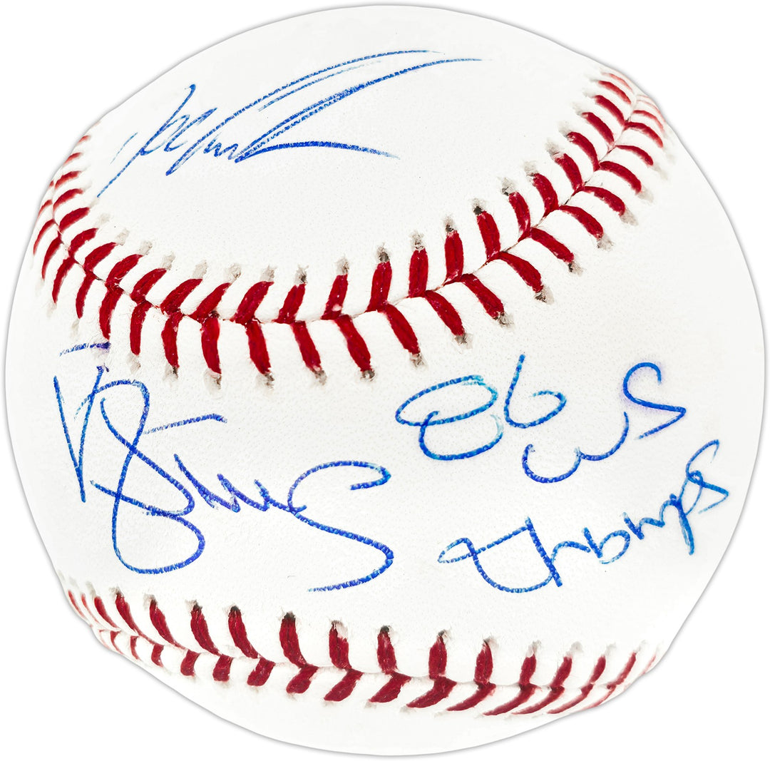Doc Gooden Darryl Strawberry Signed MLB Baseball 86 Champs JSA