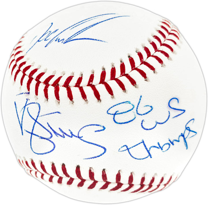 Doc Gooden Darryl Strawberry Signed MLB Baseball 86 Champs JSA