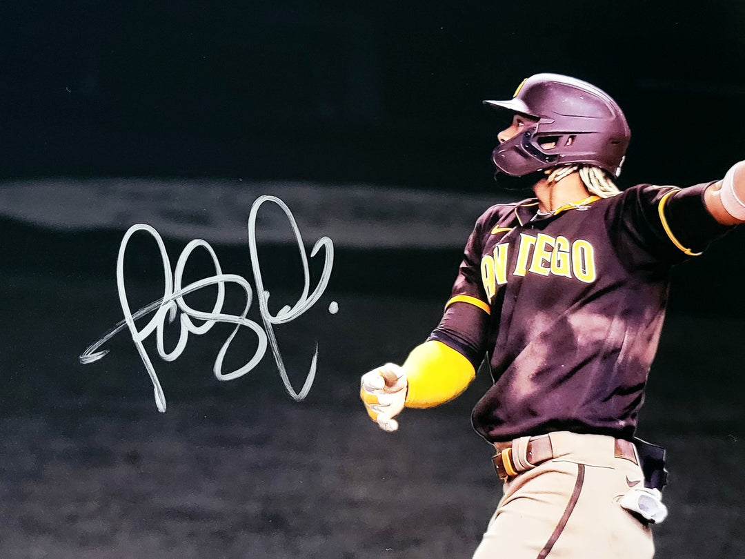 Fernando Tatis Jr. Signed 16x20 Photo Padres Spotlight In Silver Beckett