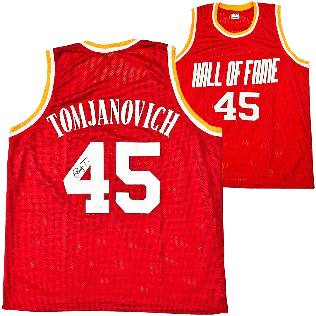 Houston Rockets Rudy Tomjanovich Autographed Signed Red Jersey TriStar Holo