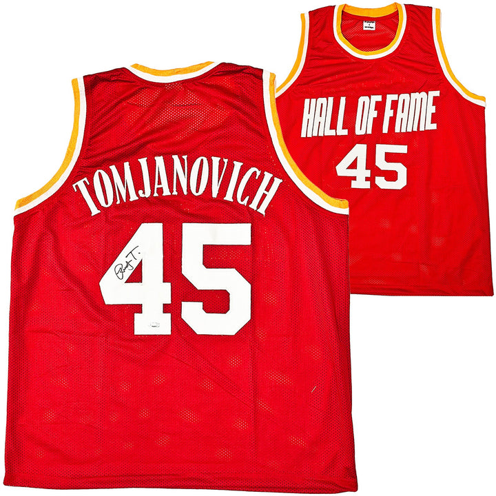 Houston Rockets Rudy Tomjanovich Autographed Signed Red Jersey TriStar Holo