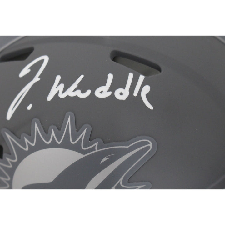 Jaylen Waddle Autographed Miami Dolphins Slate Mini Helmet FAN 44754