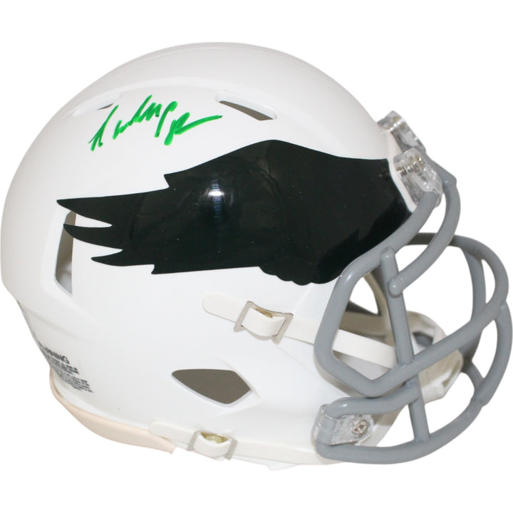 Randall Cunningham Signed Philadelphia Eagles TB 69-73 Mini Helmet Beckett 48872
