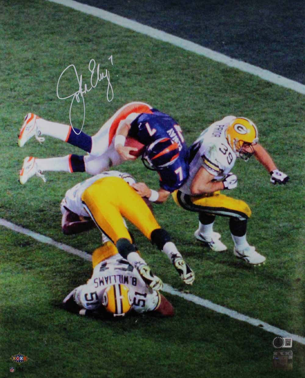 John Elway Autographed Denver Broncos 16x20 Photo Beckett 50991