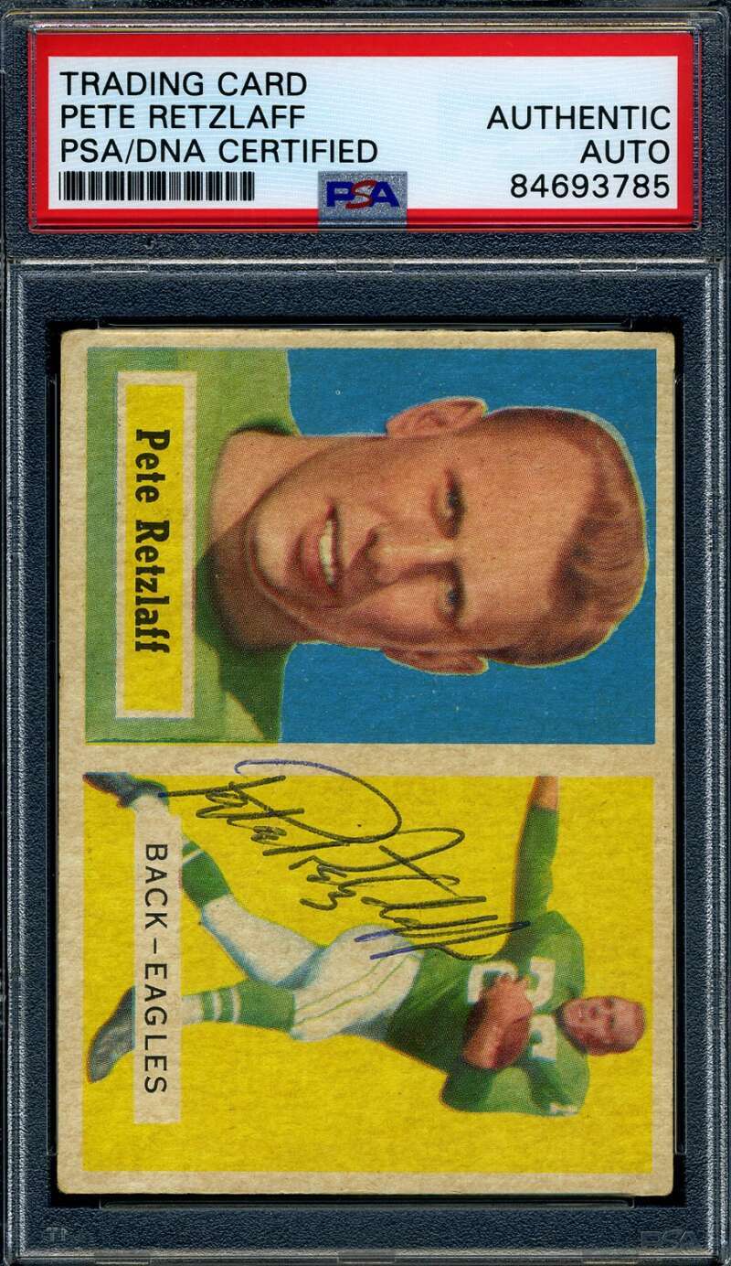 Pete Retzlaff PSA DNA Signed 1957 Topps Rookie Autograph