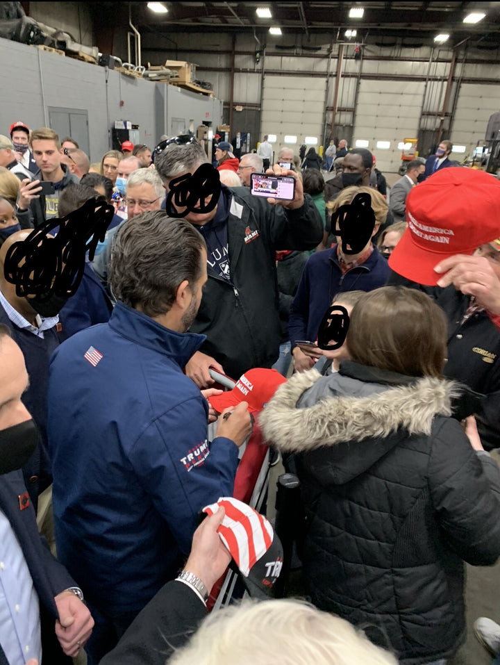 DONALD TRUMP JR SIGNED AUTOGRAPHED KEEP AMERICA GREAT AGAIN HAT 2020 MAGA COA !