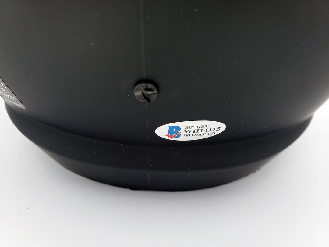 Devonta Smith Auto Alabama Tide Eclipse Black Full Size Rep Helmet Heisman BAS