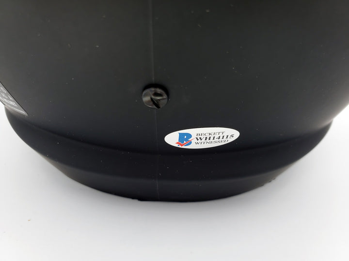 Devonta Smith Auto Alabama Tide Eclipse Black Full Size Rep Helmet Heisman BAS