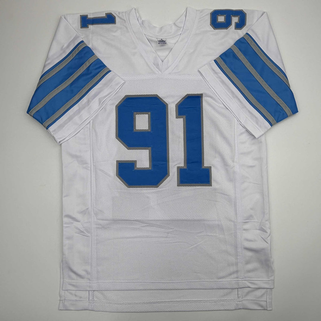 Autographed/Signed Tyleik Williams Detroit White Jersey Beckett BAS COA