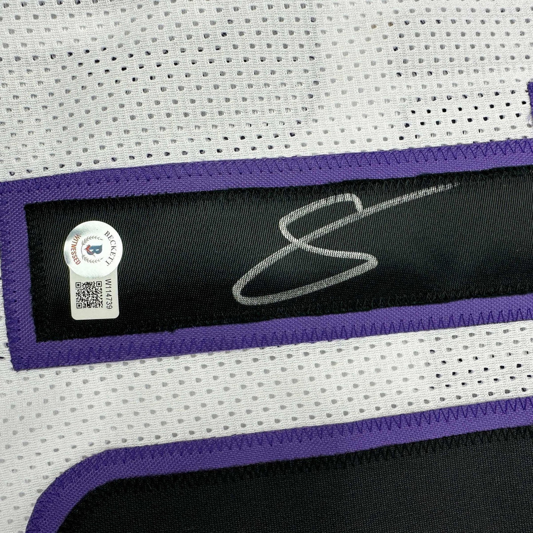 Framed Autographed/Signed DeMar DeRozan 35x39 Sacramento Jersey Beckett COA
